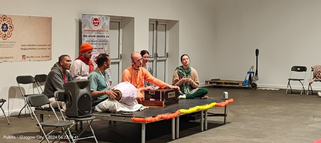 Cultural programme at a Hindu community event in Glasgow